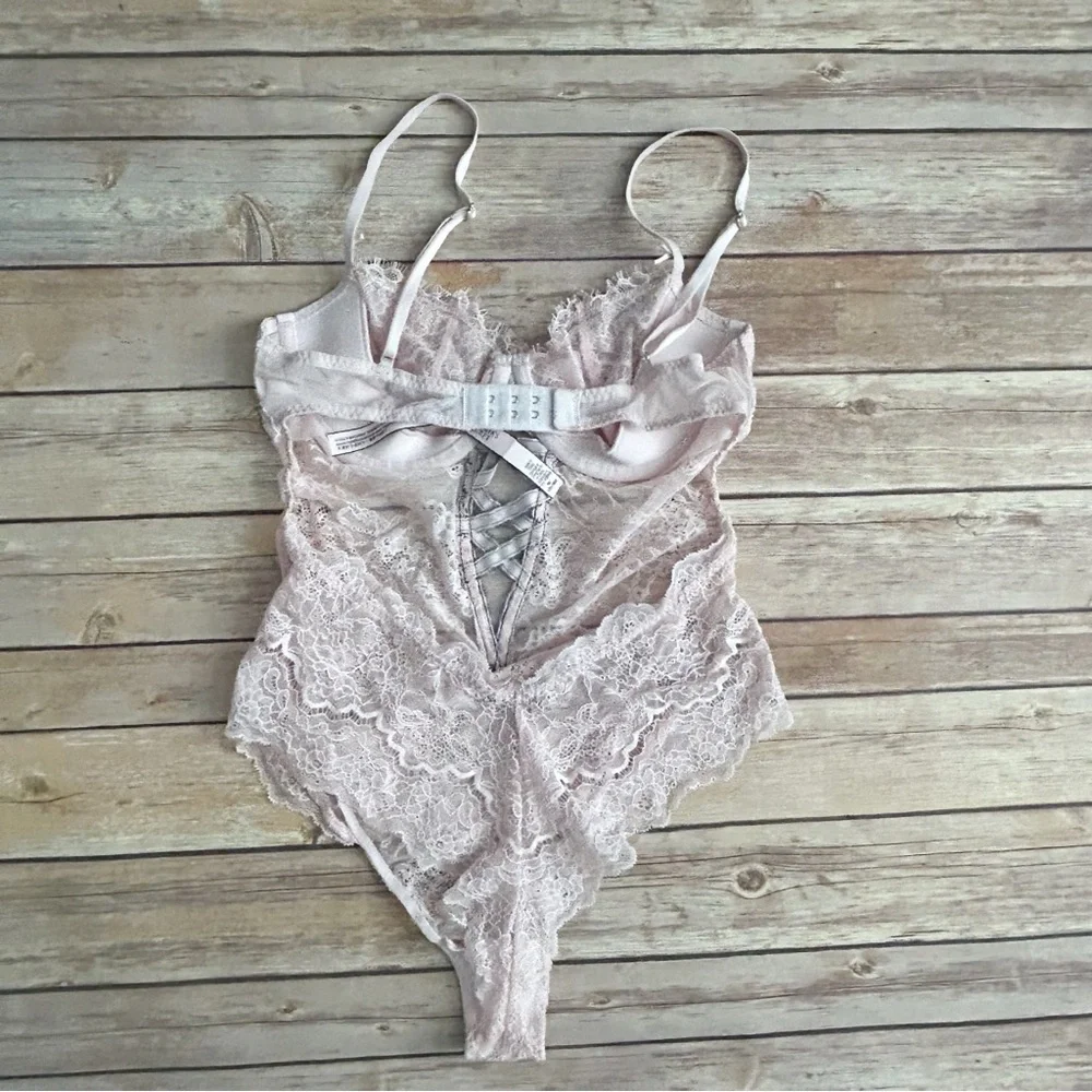 Victoria's Secret Pink Lace Bodysuit
